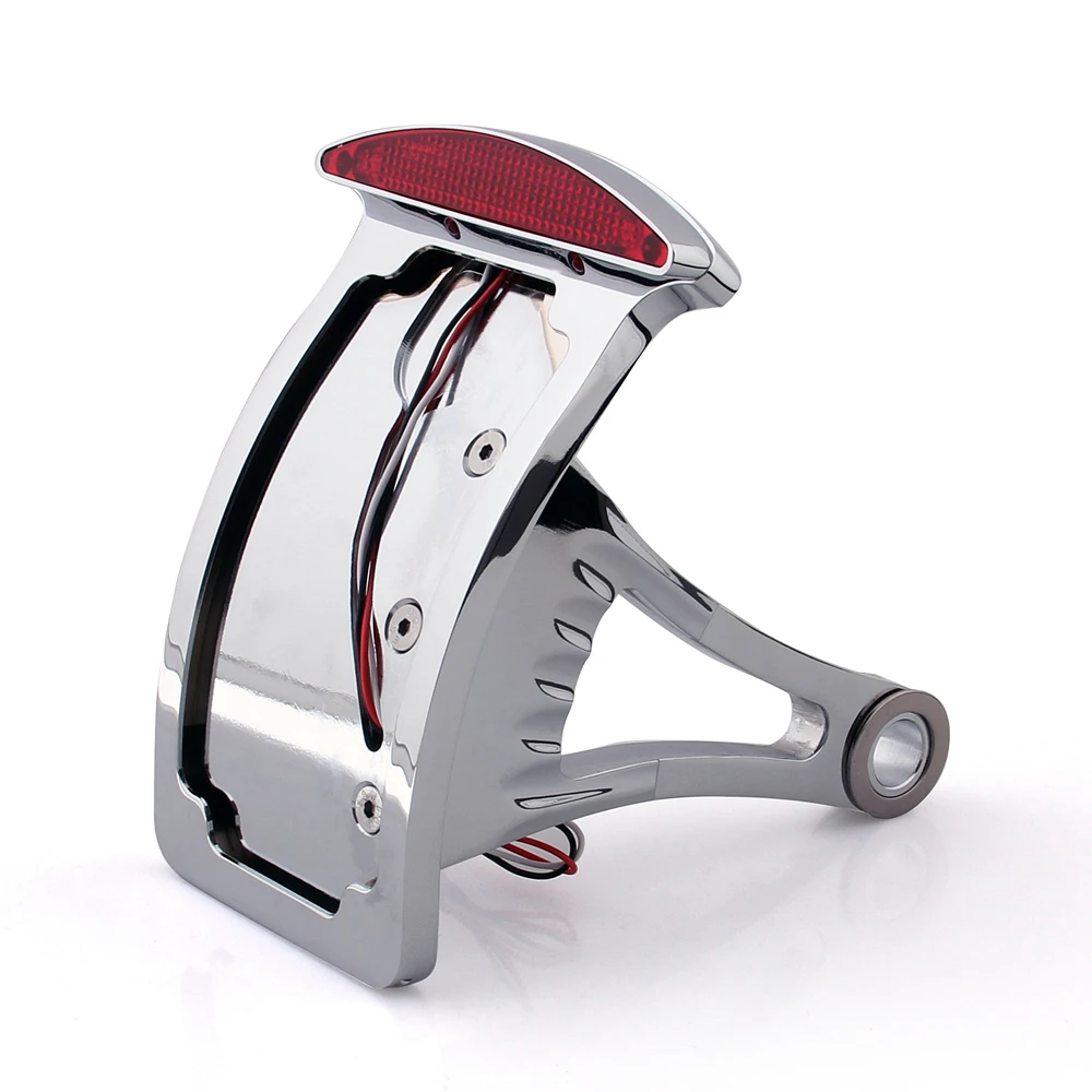 

Artudatech Side Axle Mount Black Billet License Plate Bracket Taillight Led Chrome