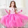 Girls Princess Long Gloves Kids Bow Satin Sequins Cosplay Dance Performance Mitten for Kids Party Wedding Birthday Coronation 3
