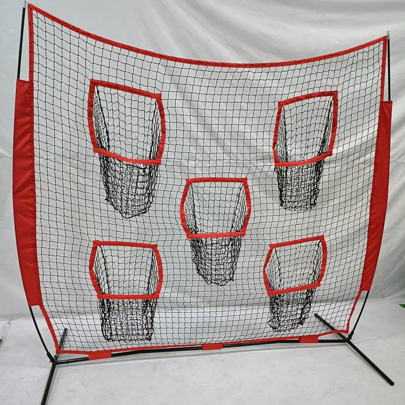 7x7' Baseball Softball Net With Frame Practice Hitting Pitching Batting Catching Backstop Equipment Portable Football Target