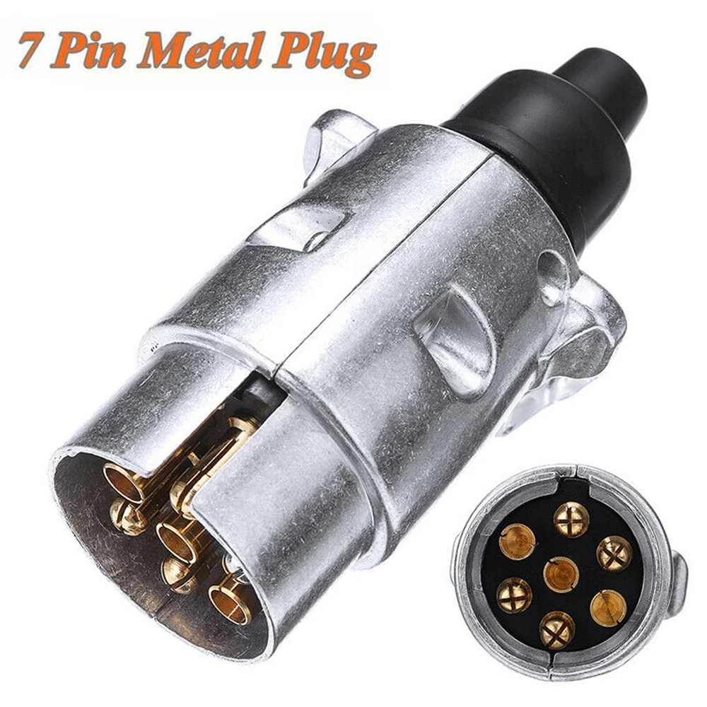 

12V 7 Pin Trailer Connector Socket Plug Adapter Heavy Duty Electric Trailer Towing Plug Wiring Converter Socket Towbar
