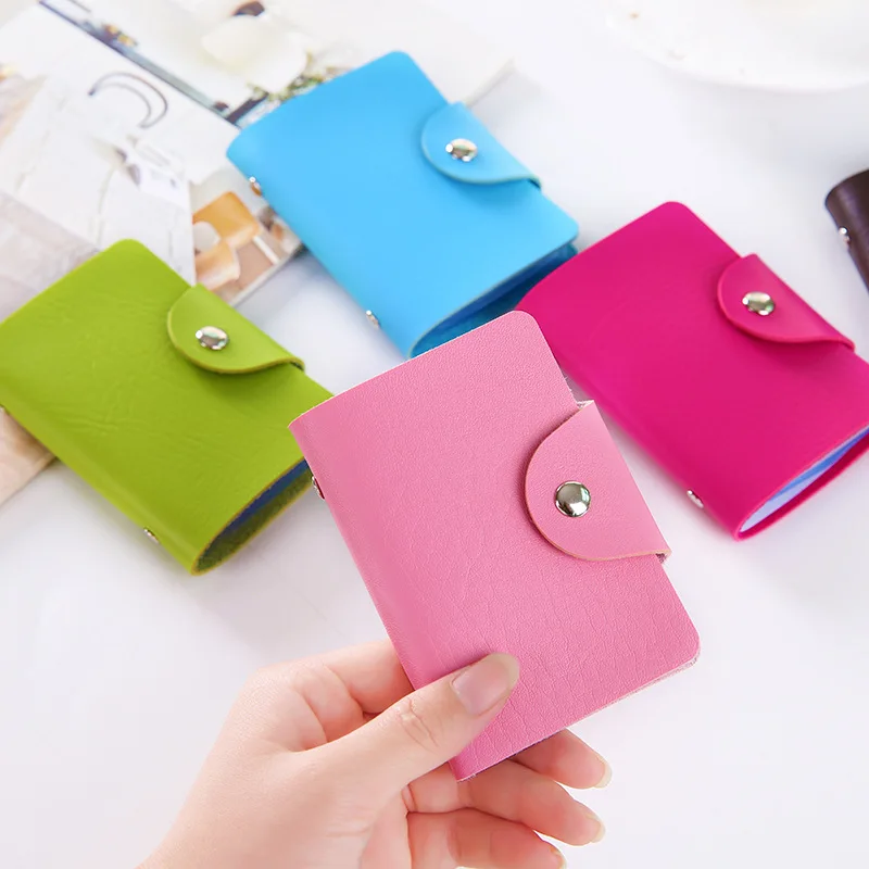 24 Bits Credit Card Holder Business Bank Card Pocket PVC Large Capacity Card Cash Storage Clip Organizer Case Wallet Cardholder