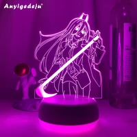 japanese anime chainsaw man 3d character model led night light game room bedroom decoration table lamp atmosphere light