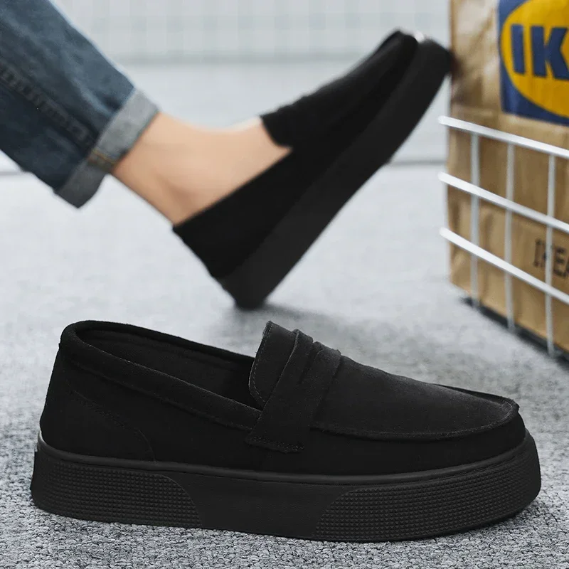 Осенне-зимние новые легкие роскошные мужские туфли Lefu модная замшевая