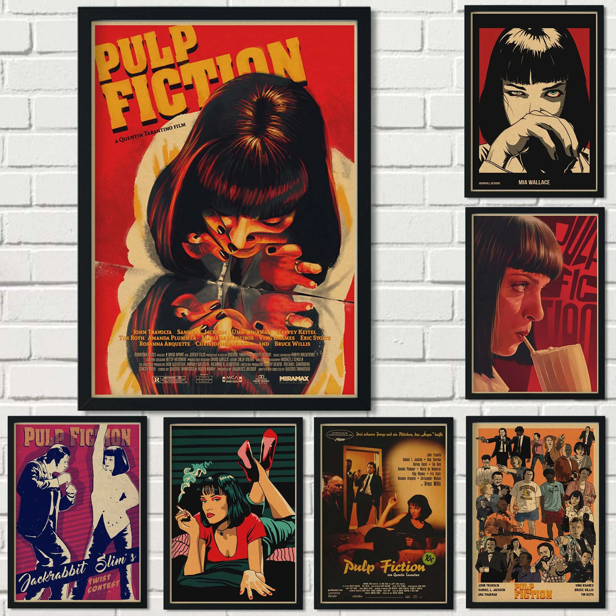 

Lot Style Choose Unframed classic movie Pulp Fiction Art Picture Print Silk Poster Home Wall Decor