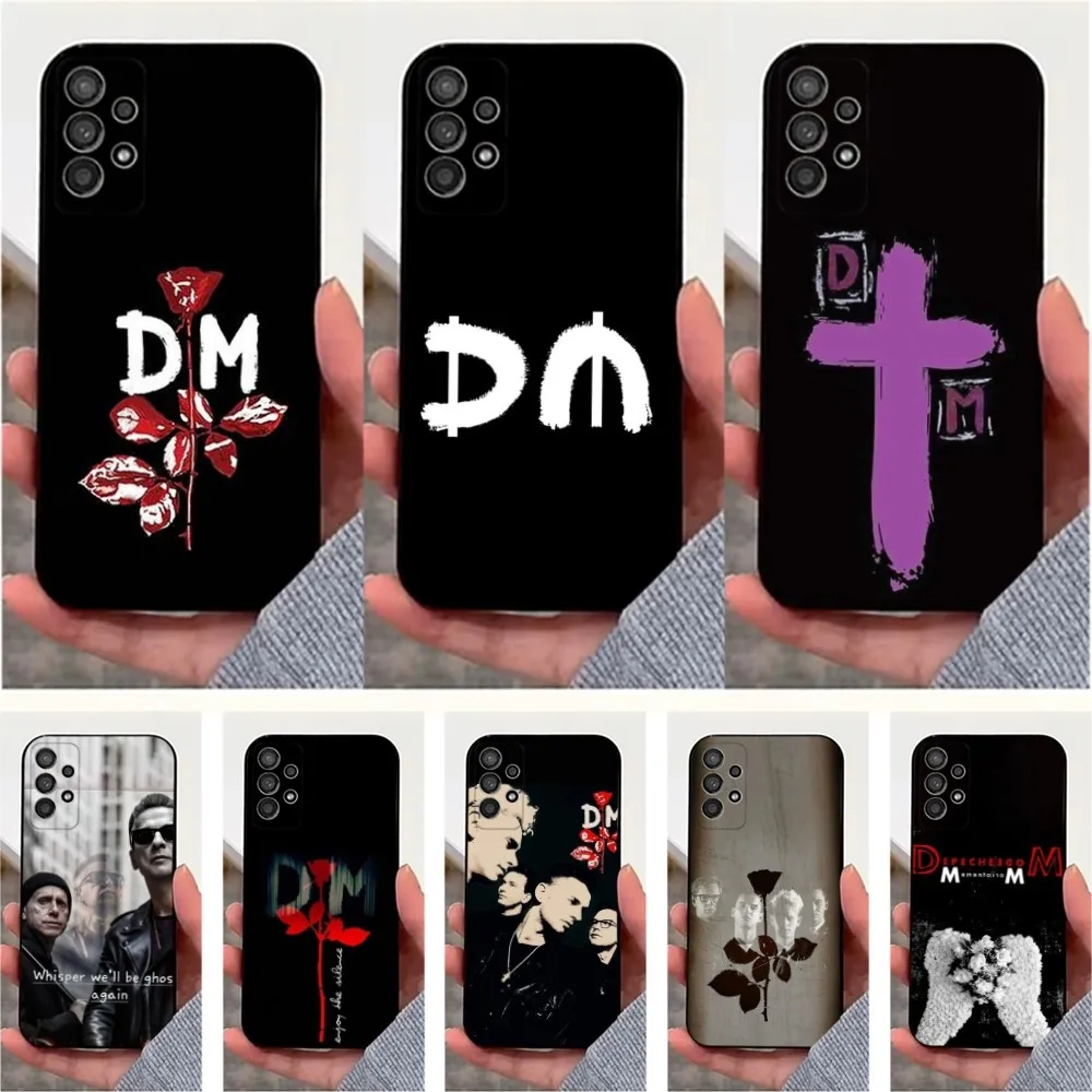D-Depeche Mode Rock-S Band Phone Case For Samsung S25 S24 S23 S22 S20 S21 S10 Ultra Plus Lite FE Soft Silicone Black Cover