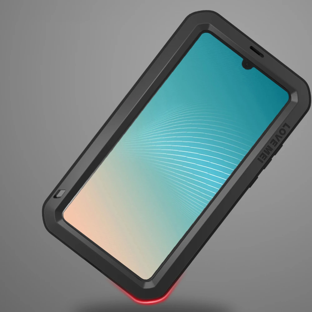 LOVE MEI Case For Huawei P30 Pro Metal Armor Cover P40 Lite P 30 Military Grade Shockproof Silicone Funda Built-in Protector