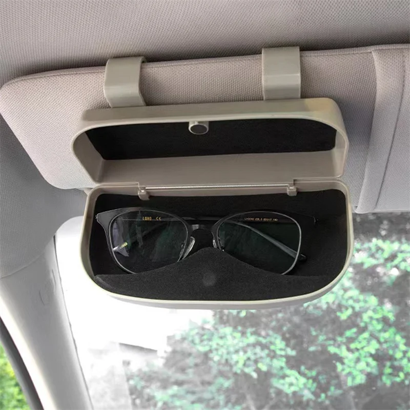 

Car Glasses Case Sunglasses Storage Box 3 Colors Auto Interior Accessories Glasses Holder Sun Visor Automobiles 39mm thickness