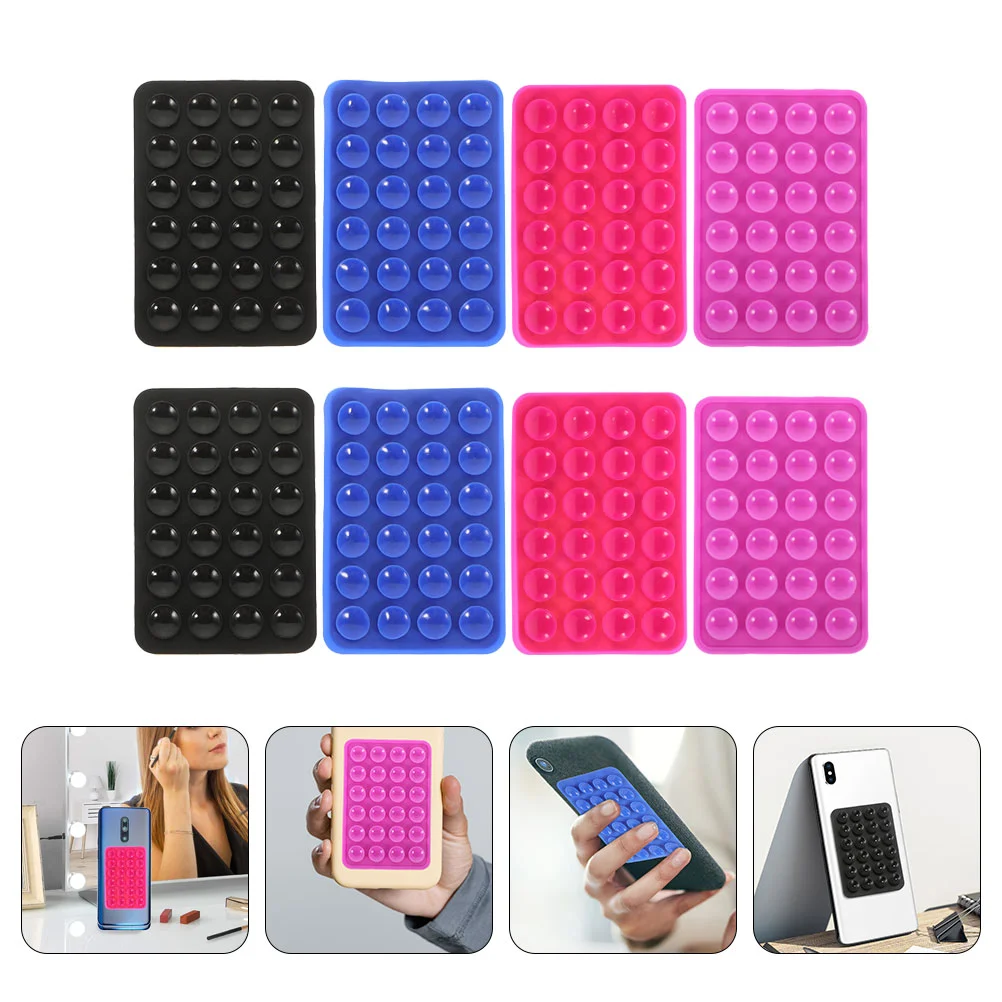 

8 Pcs Tablet Stand Silicone Adhesive Suction Silica Gel Holder Mount