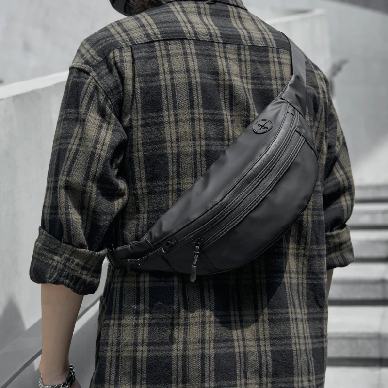 

Small Man’s Chest Bag Fit 7.9inch IPad For Oudoor Sport Cycling Waterproof Premium Material Zipper Antitheft Crossbody Bags