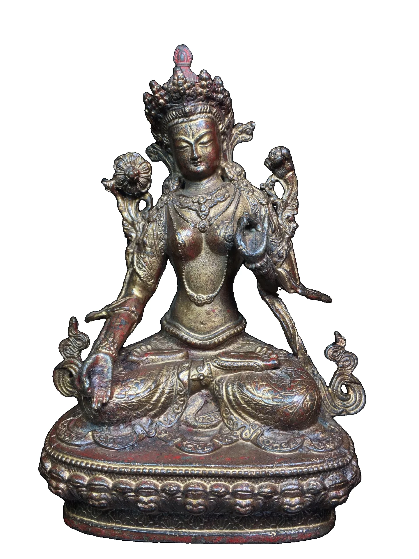 

LAOJUNLU Tibetan Buddhist Bronze Tara Buddha Statue Style 351 Chinese Traditional Style Antiques Fine Art Gifts Crafts