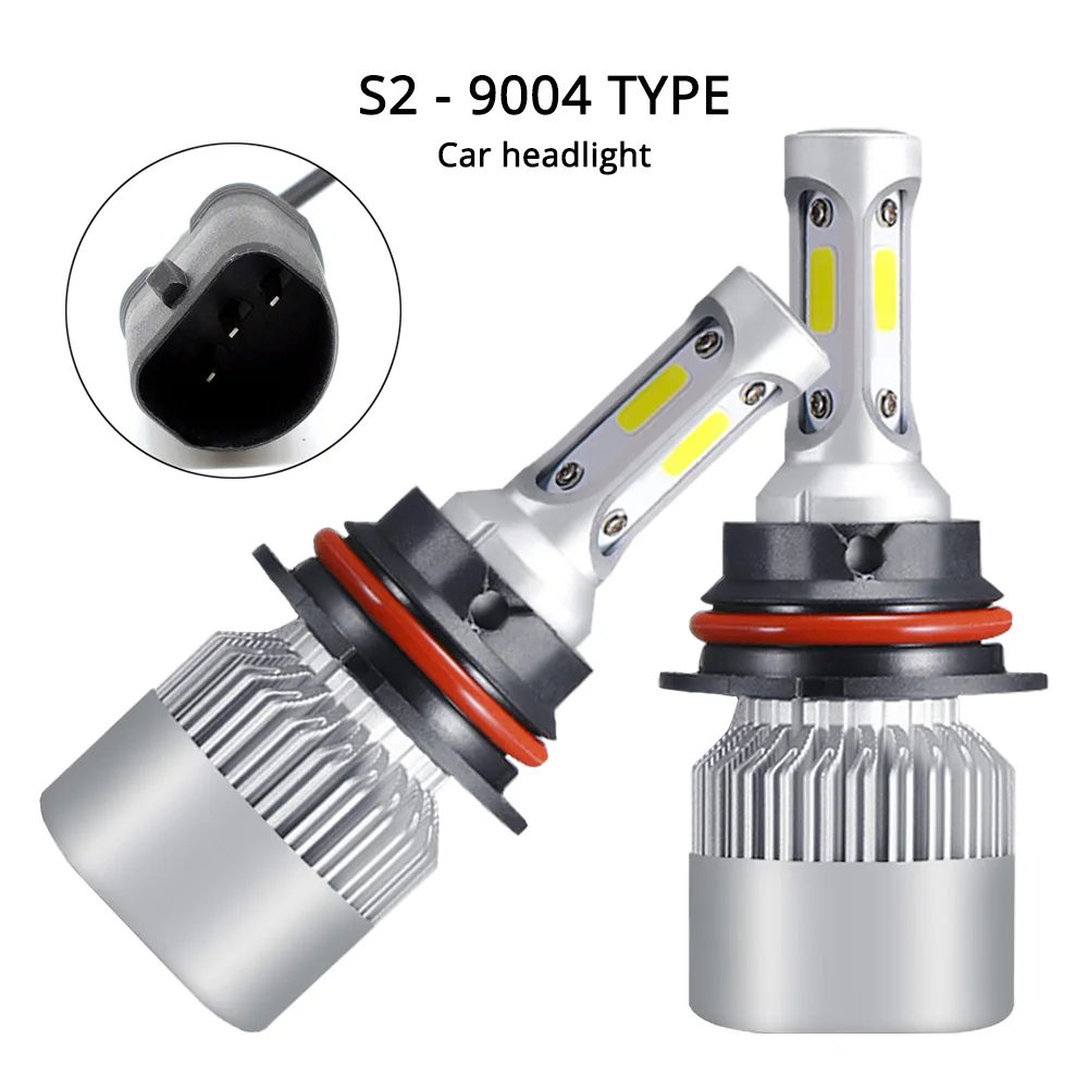 2X DC12v лампа белая светодиодная фара COB LED лампы ближнего/дальнего света 72 Вт 8000 Лм 6500К фара Led авто освещение на открытом воздухе яркий свет.