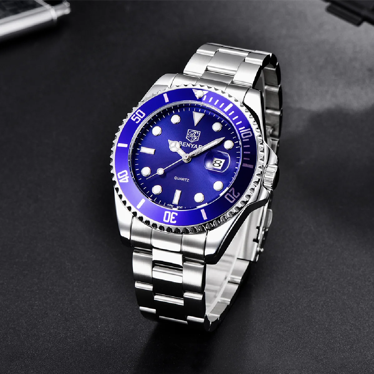 

Часы наручные BENYAR Мужские кварцевые, роскошные спортивные повседневные, водонепроницаемость 30 м, с датой