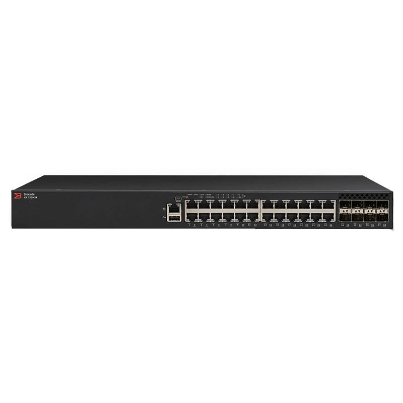 

Ruckus ICX Switches Brocade ICX7250-24P POE+ Switch 24x10/100/1000Mbps PoE+ Ports, 370W 8x1GbE uplink/stacking SFP+