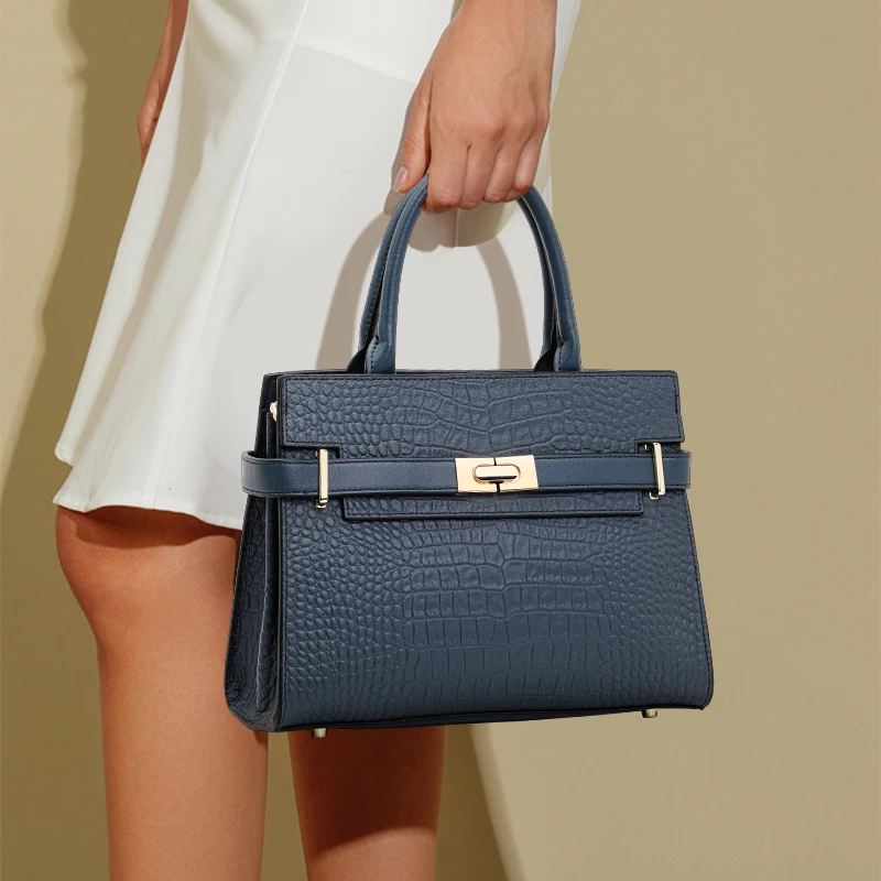 Сумка Aidrani из натуральной кожи с крокодиловым узором женская сумка большой