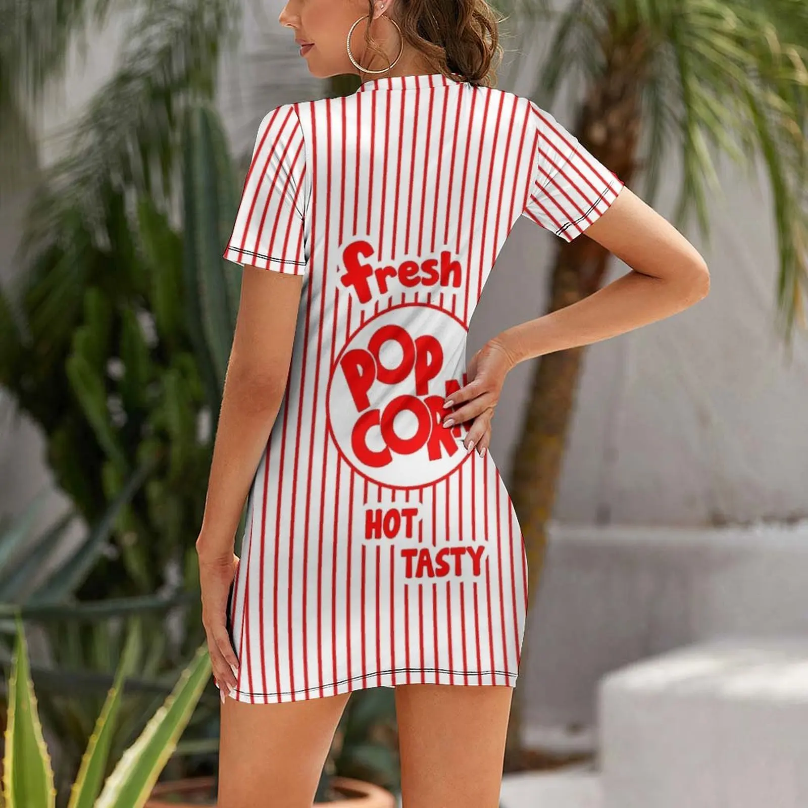 Фото Платье Popcorn Bag [Roufxis-Rb] с короткими рукавами, вечернее платье для женщин, женская одежда, коктейльные платья, платье №2