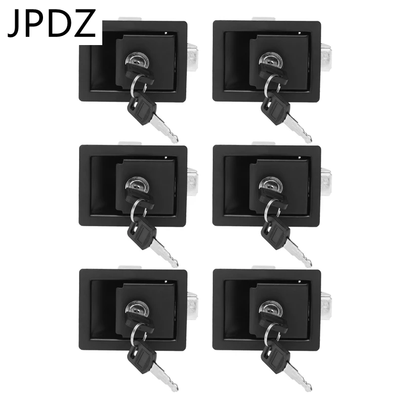 

6X Rv Car Paddle Entry Door Lock Latch Handle Knob Camper-Trailer Pull Type Panel Door Lock