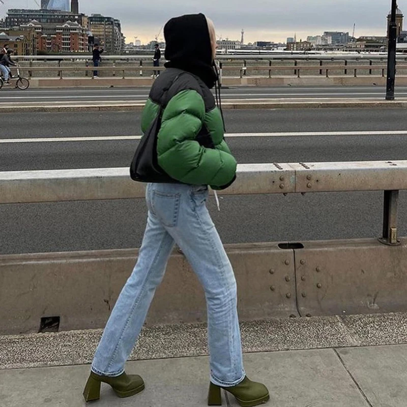 Stylish Casual Cotton-padded Jacket Women Short Down Padded Jacket Women Korean Version Bread Jacket Coat for Outside