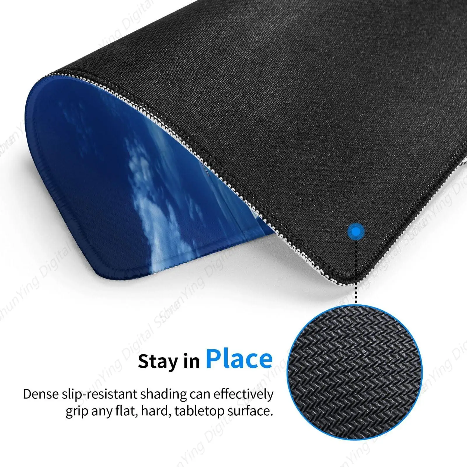 Anti Slip Rubber Base Mouse Pad Blue Swimming Pool Suitable For Gaming Office Laptops 18*22cm