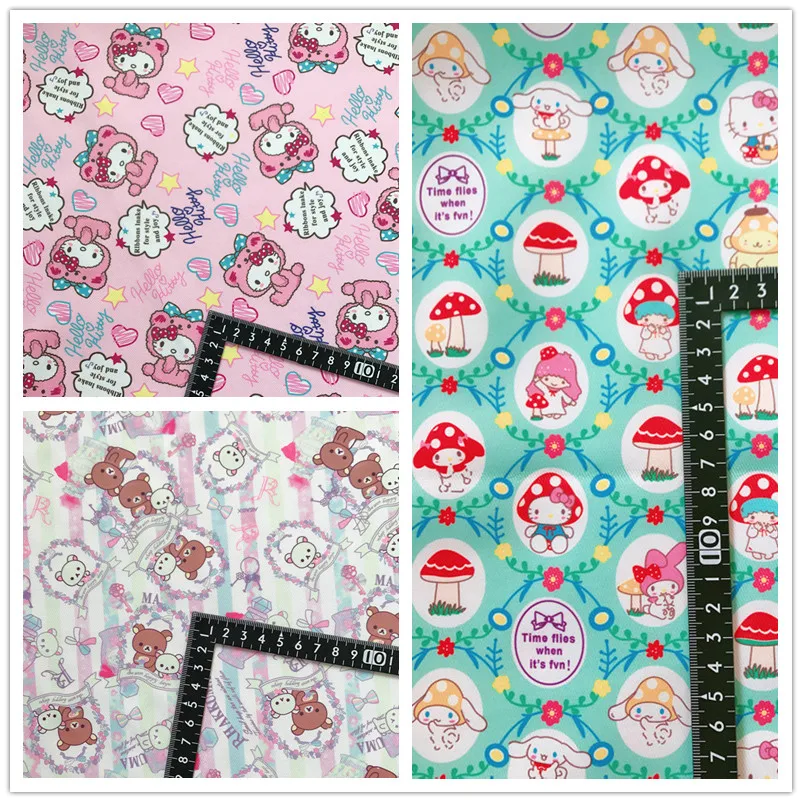 Ручная Лоскутная мультяшная картинка Hello Kitty melody водонепроницаемая ткань с