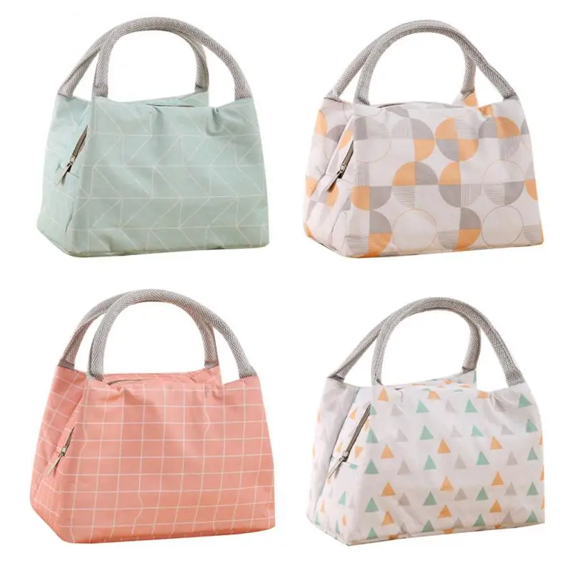 

Модная Портативная сумка для ланча, сохраняющая свежесть еды, водонепроницаемая термоизолированная закуска, коробка для обеда, для переноски Tote, сумка для хранения, дорожный Органайзер