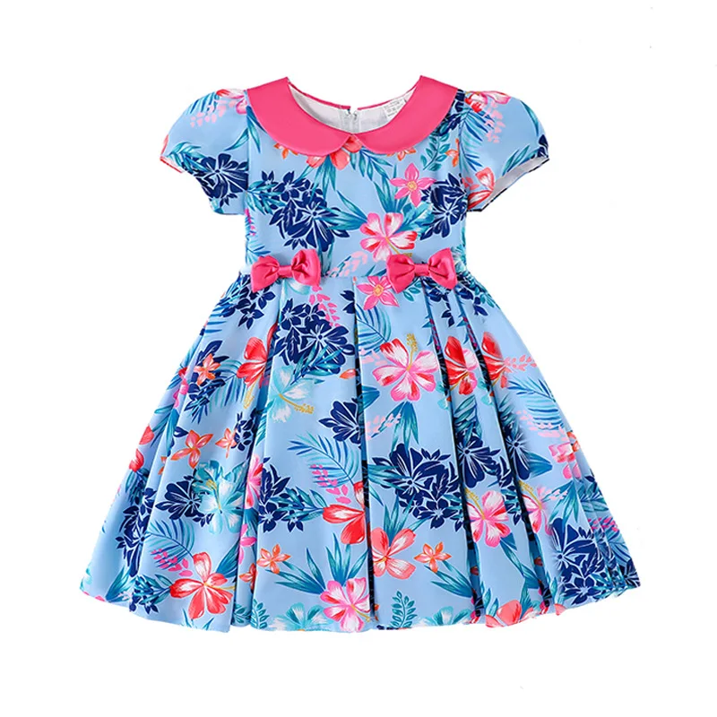 Girls Princess Party Dresses Summer Children Clothes Birthday Performance Floral Bowknot Baby First Communion Clothing | Детская одежда