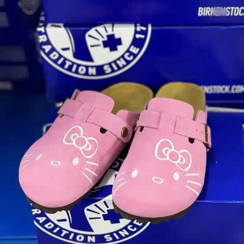 Sanrio Hello Kitty милые аниме-тапочки женские домашние тапочки на толстой подошве
