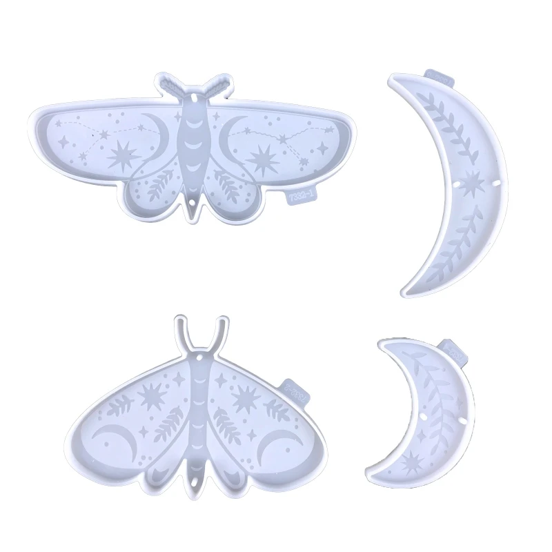 

Resin Moulds Moon Butterfly Epoxy Casting Silicone Mould Pendant Jewelry Making Molds for Handmade Hanging Decorations