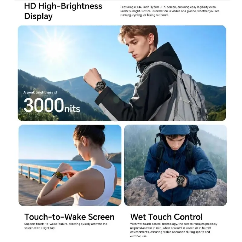 Фото Honor Watch 6 Global Version: умные спортивные часы с мониторингом сердечного ритма и ЭКГ, поддержкой Bluetooth-звонков, совместимые с Android/iOS 2026. №3
