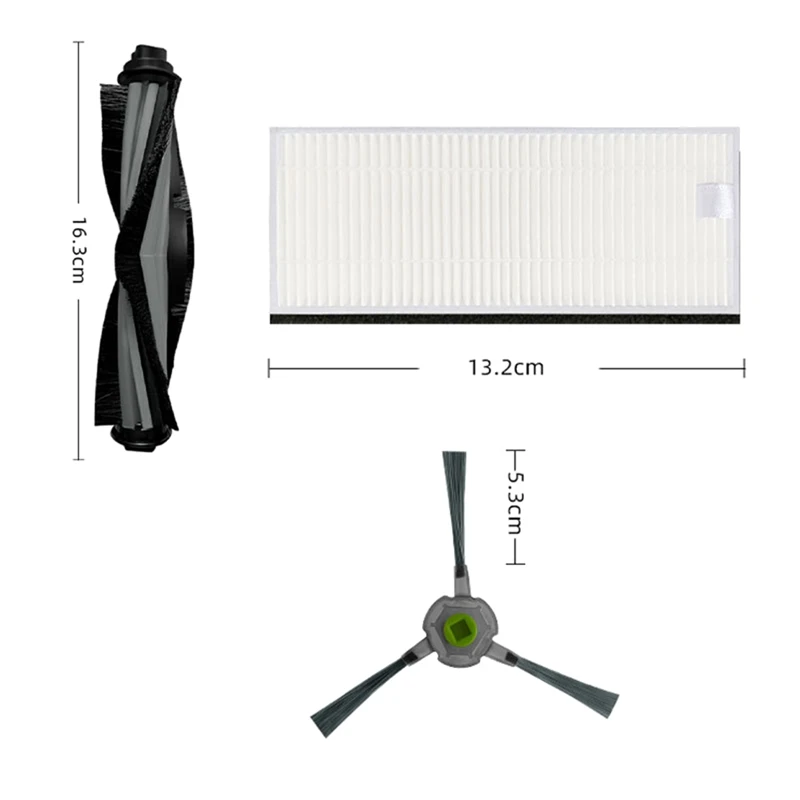 

Replacement Roller Brush Side Brush HEPA Filter For Ecovacs Deebot OZMO U2 DGN22 U2 Pro Vacuum Cleaner Accessories