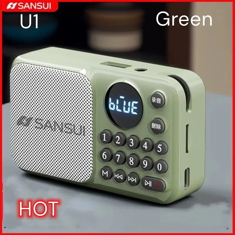 Фото SANSUI U1 Открытый портативный многофункциональный Walkman FM-радио Bluetooth-динамик MP3-плеер поддерживает наушники для записи №2