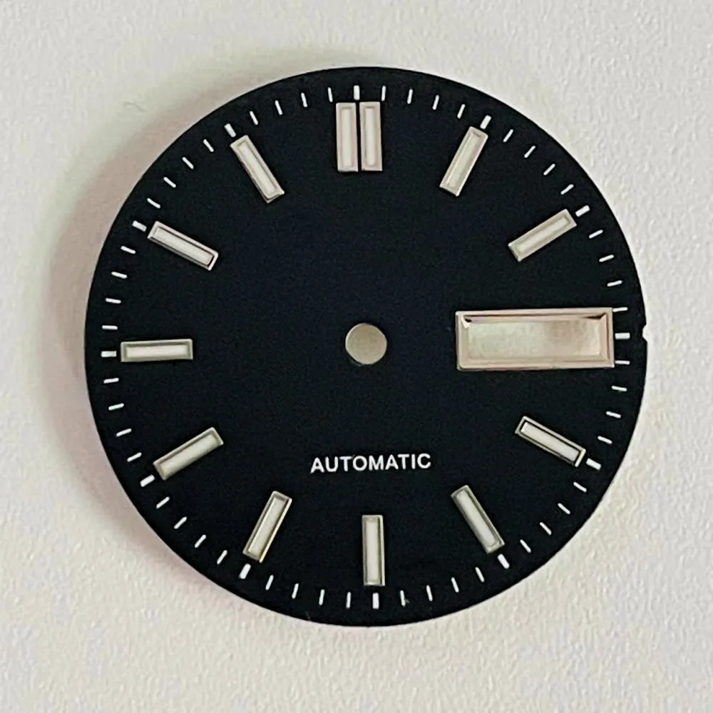 New NH36 dial 28.5mm mechanical watch 4R36 abalone turtle king deep diving surface c3 strong green luminous watch accessories