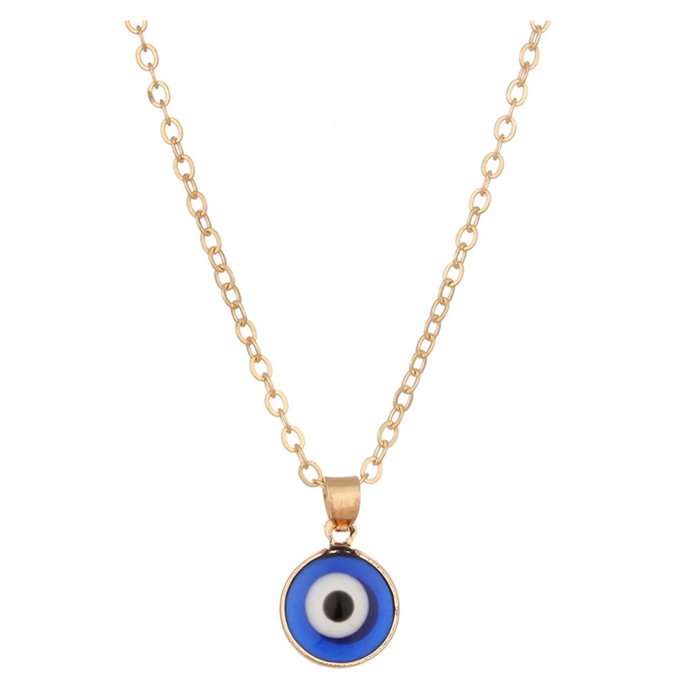 

Eye Necklace Turkish Style Amulet Chain Pendant Blue Eyes Choker Protection
