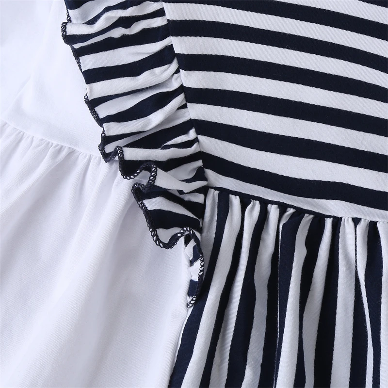 Платье для маленьких девочек детское платье в полоску черное белое принцессы с