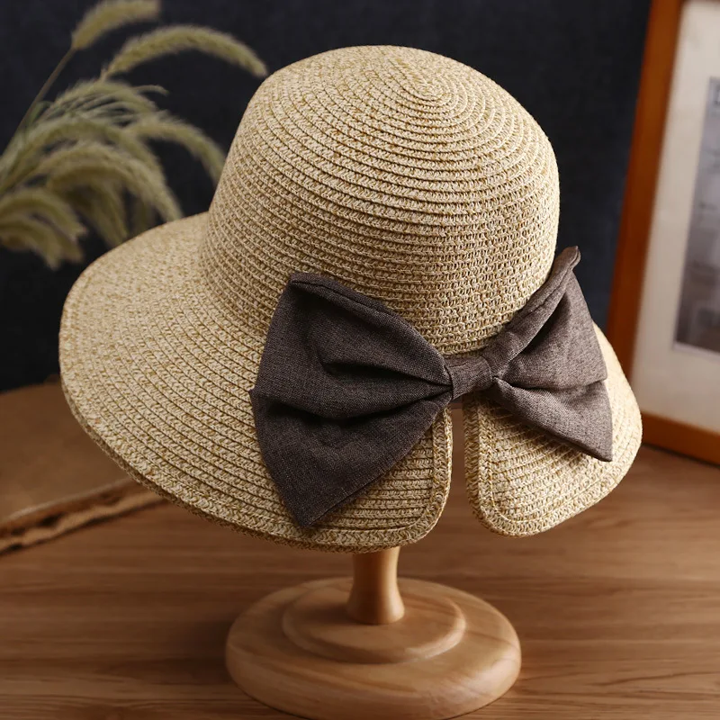 

New Fashion Travel Sunbonnet Ladies Summer Korean Fashion Sunhat Seaside Grass Hat Sunscreen Travel Big Eaves Beach Hat