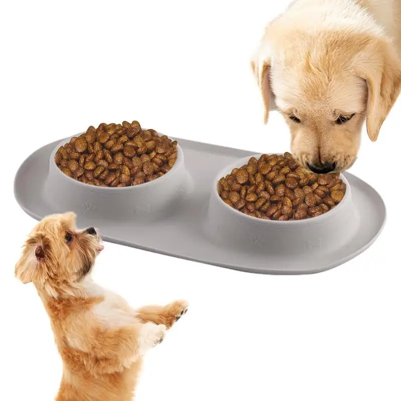 

Slow Feeder Dog Bowls Spill Proof Cat Bowl Collapsible Double Pet Dog Bowls Dog Bowl With No Spill Non-Skid Silicone Water And