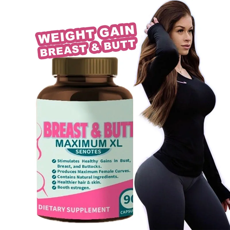 

BREAST BUTT MAXIMUM XL formula weight gain Bigger Booty breast boobs fuller and butt bigger lift glutes hips curve 90Caps/bottle