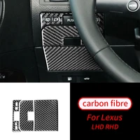for toyota lexus gs 2006 2011 real carbon fiber heahlight switch sticker trim car interior accessories car interior supplies