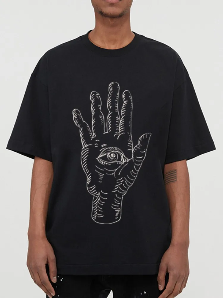 

Летняя футболка Yohji Yamamoto 23, Мужская футболка с японским ручным принтом Y3, Премиум футболка с коротким рукавом для мужчин и женщин