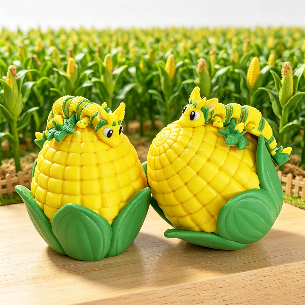 Набор для 3D-печати: Модель кукурузного дракона + яйцо дракона, пластиковая настольная декоративная скульптура-украшение (art.: 3920dcb28bc60) - 3920dcb28bc60
