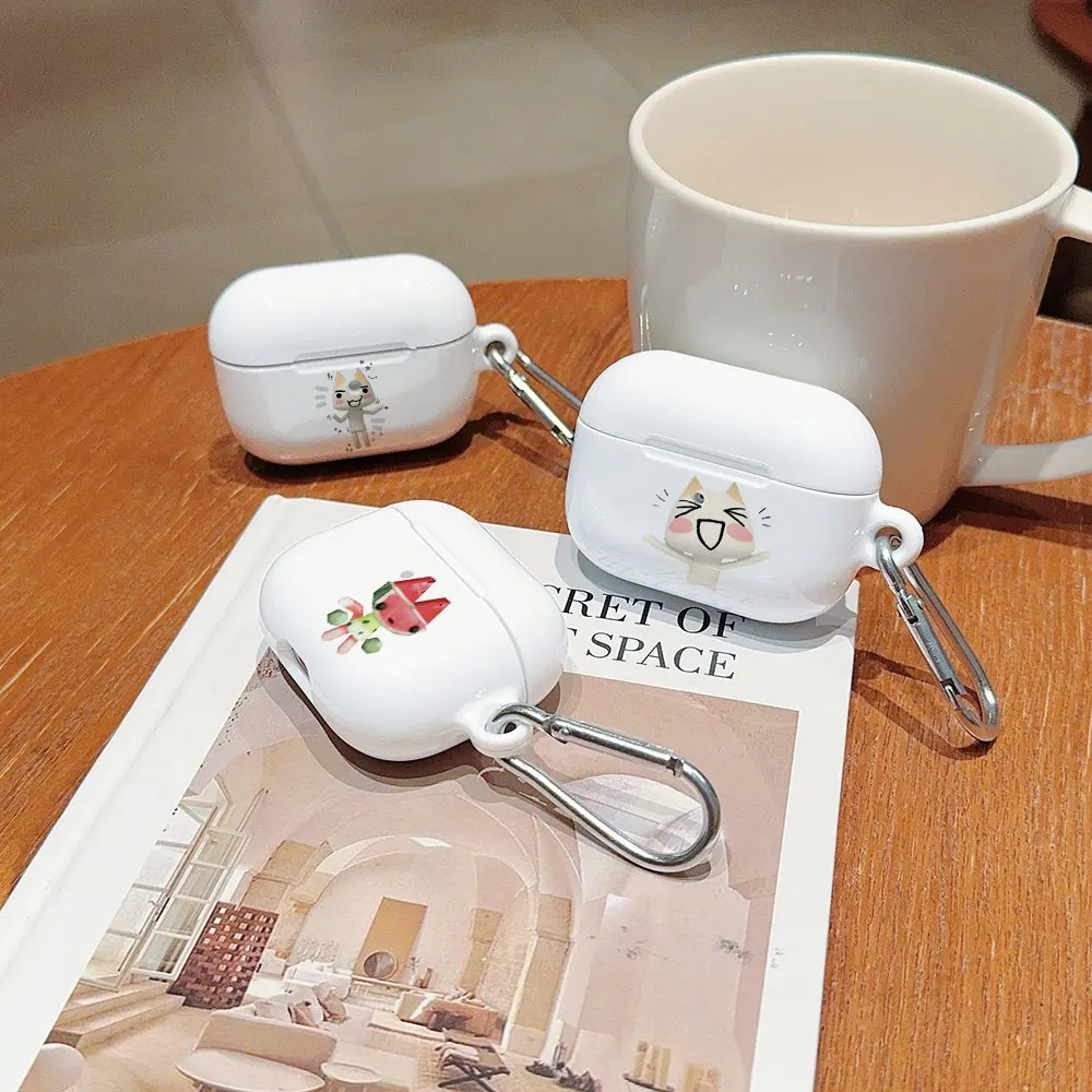Противоударный глянцевый чехол для наушников I-Inoue T-Toro Cute Cat HD AirPods 1 2 3 4 Pro2 с