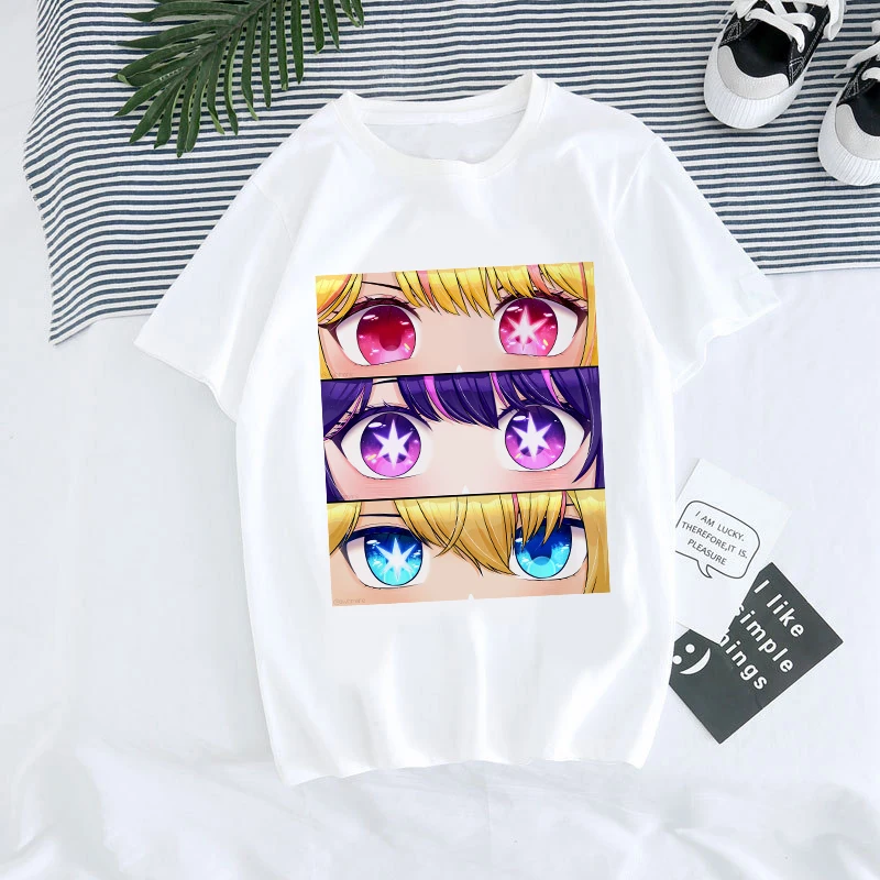 

Women T-shirt Ai Ruby Akane Aquamarine Hoshino Tshirt Harajuku Ullzang T Shirt Cute Anime 90s Oshi No Ko Top Tees Female Clothes