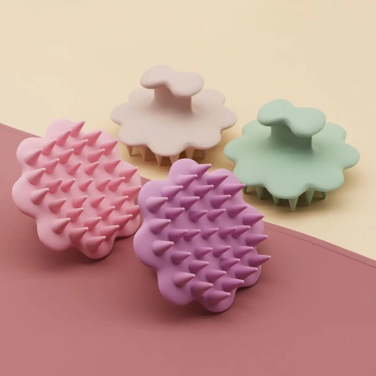 Силиконовая Щетка-массажер Для Кожи Головы Мягкая Щетина Шампунь Удаления