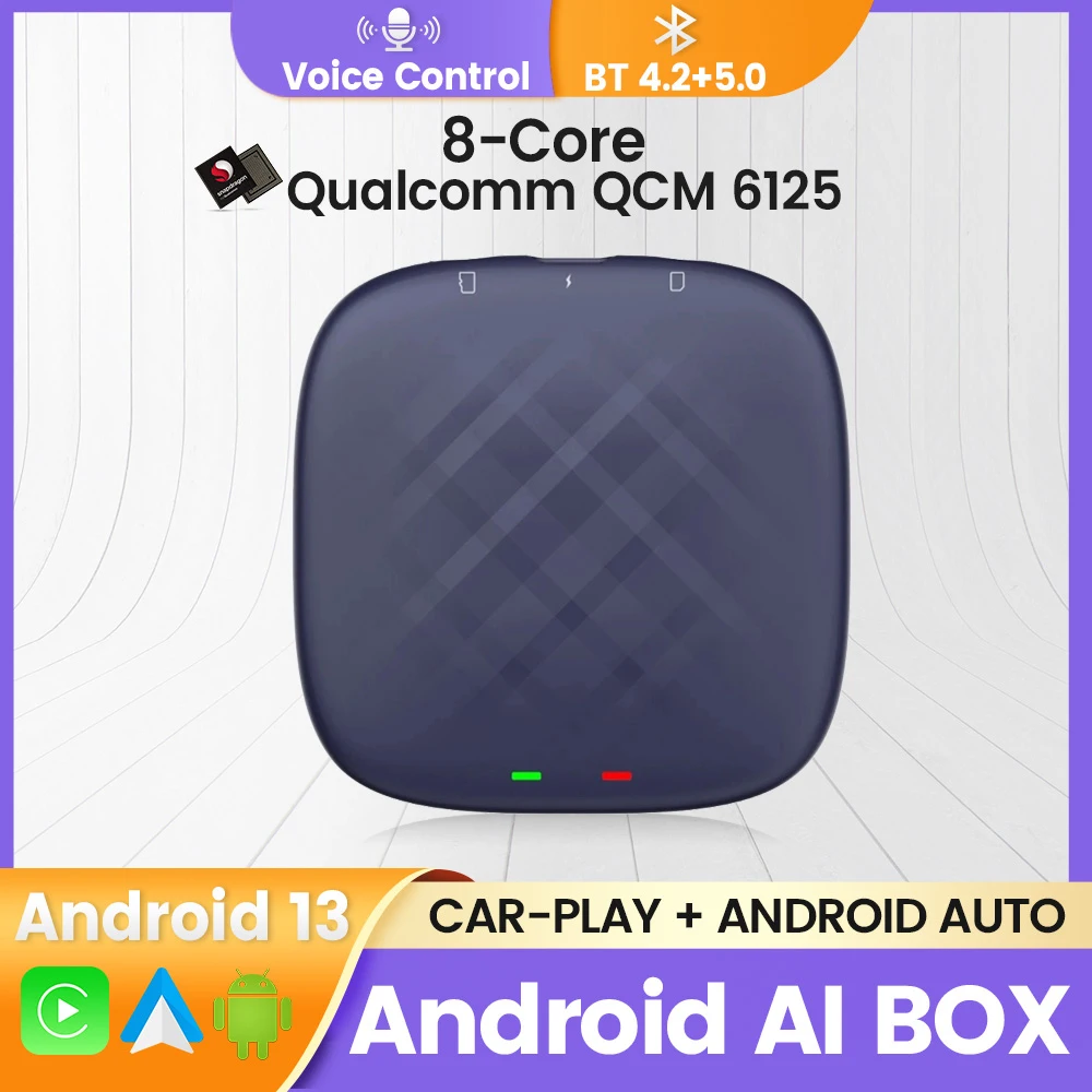 Android 13 QCM6125 8-ядерный Ai TV Box Wireless CarPlay AI Auto Smart Car Play Streaming 4G LTE FOTA Обновление