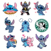 cartoon disney lilo stitch ironing patches for clothing diy t shirt hoodies heat transfers patch for kids boys custom stickers