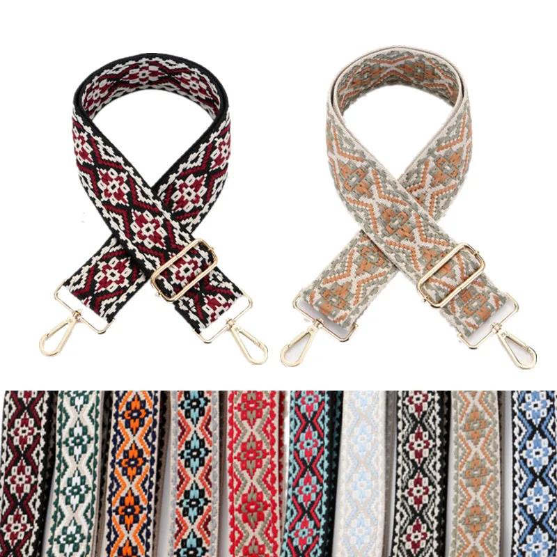 

Жаккардовая сумка на плечо, женский ремешок с вышивкой, ручная сумка, аксессуары, регулируемый ремень для сумок