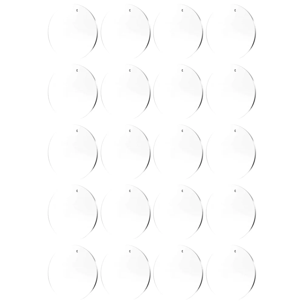 

Acrylic Blanks Circle Clear Sheet Discs Keychain Round Transparent Ornaments Sheetsornament Crafts Painting Holes Diy Rounds