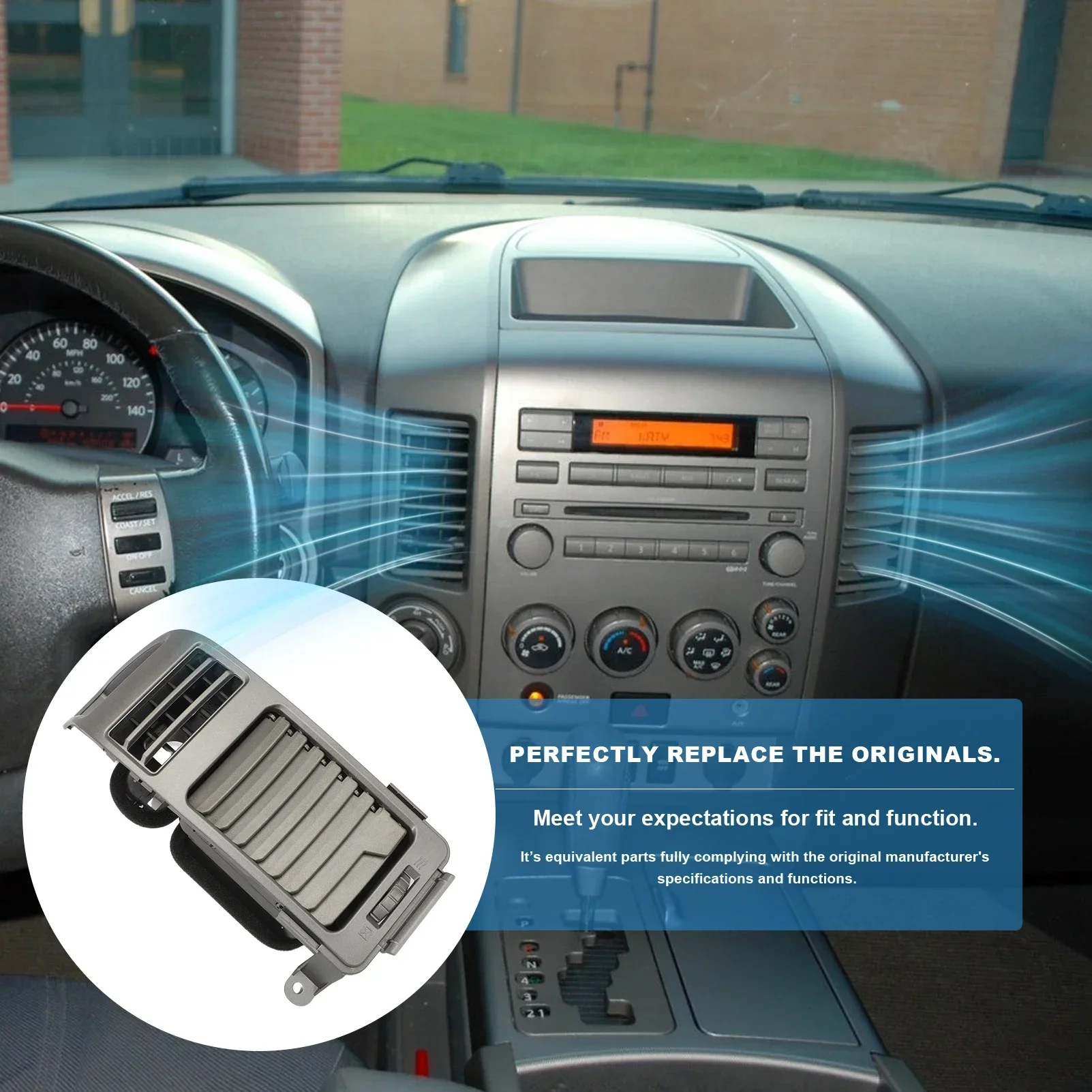 Вентиляционная решетка A/C для Nissan Armada 2005-2006 Pathfinder 68421-7S000 68420-7S000 68420-9FD0B 2 шт.