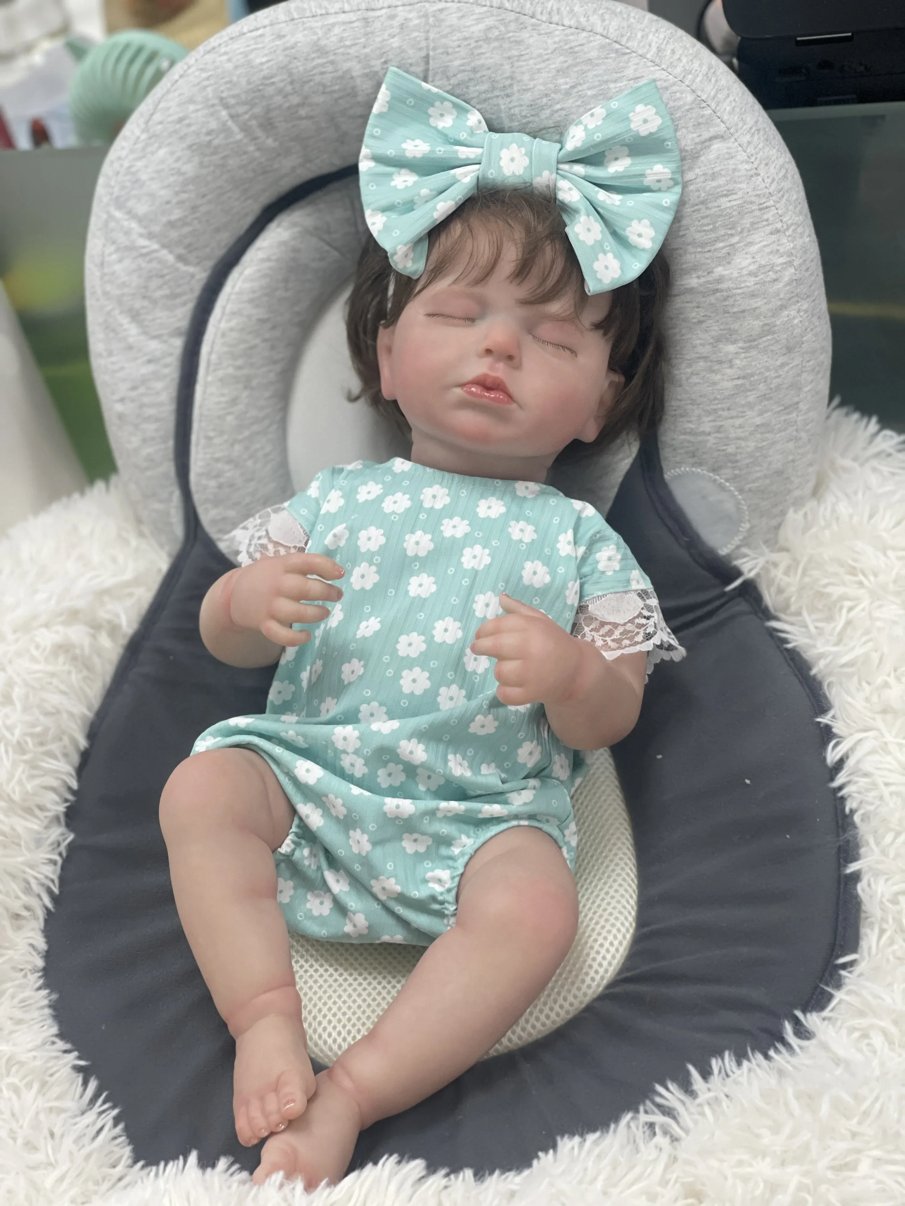 19-дюймовая виниловая кукла реборн Loulou для всего тела с укорененными волосами