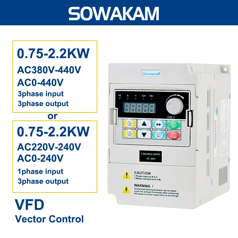 

Высокопроизводительный частотно-Регулируемый преобразователь SWK580, 3-фазный привод переменного тока 220 В 380 В, контроллер скорости двигателя...