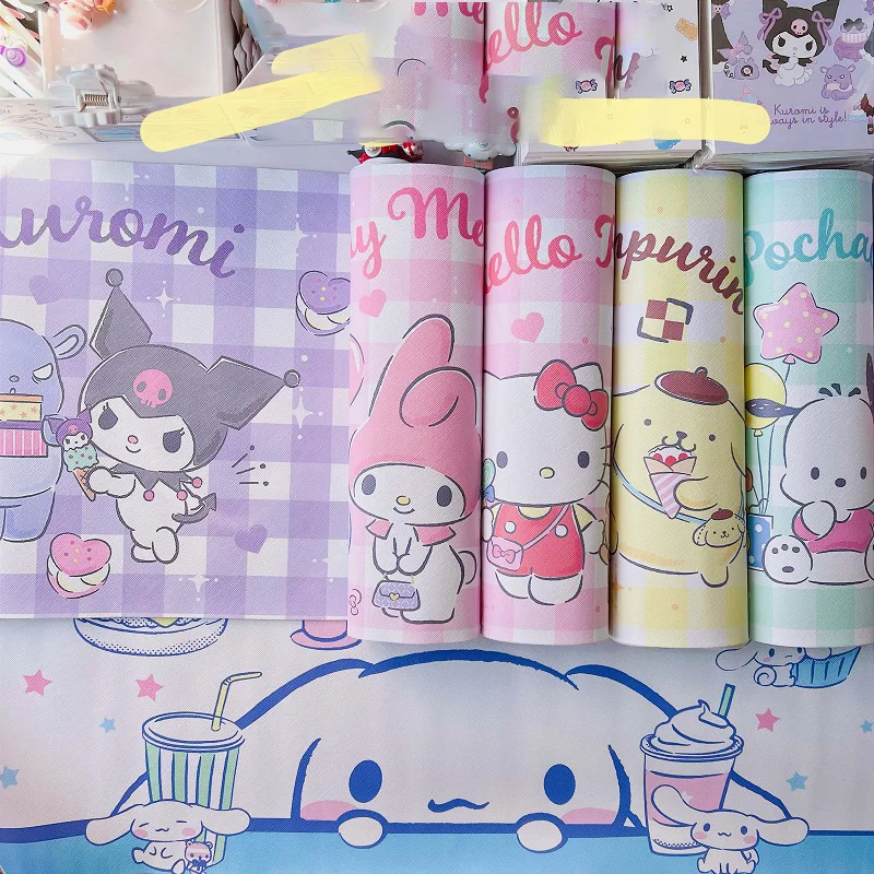 

Kawaii Sanrio My Melody Cinnamoroll Desk Mat Anime Cute Cartoon Little Twin Star Kuromi Sweet Keyboard Pad Toy for Girls